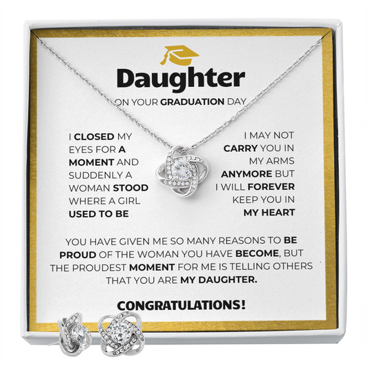 Graduation Gift Set (Necklace + Free Earrings + Gift Box)
