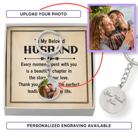 To My Husband - Thank you Keychain